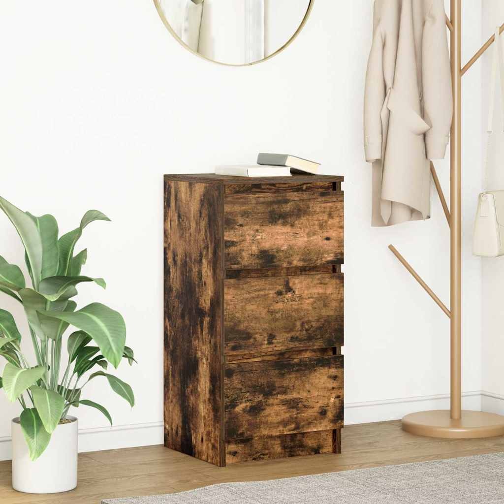 VidaXL Dressoir 37,5x35x76 cm bewerkt hout gerookt eikenkleurig