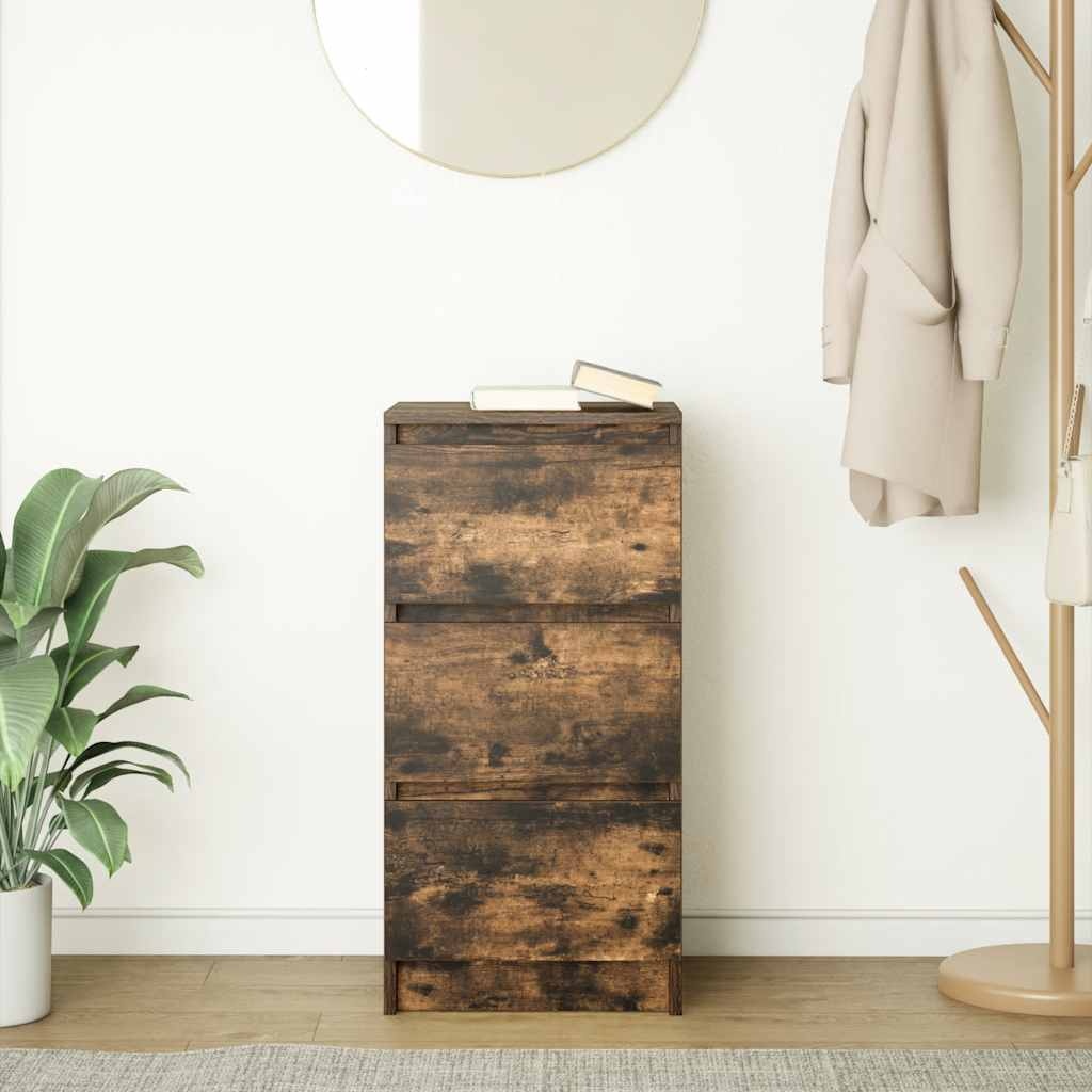 VidaXL Dressoir 37,5x35x76 cm bewerkt hout gerookt eikenkleurig