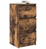 VidaXL Dressoir 37,5x35x76 cm bewerkt hout gerookt eikenkleurig