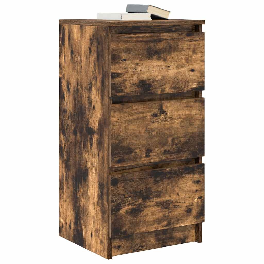 VidaXL Dressoir 37,5x35x76 cm bewerkt hout gerookt eikenkleurig