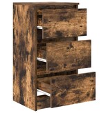 VidaXL Dressoir 37,5x35x76 cm bewerkt hout gerookt eikenkleurig