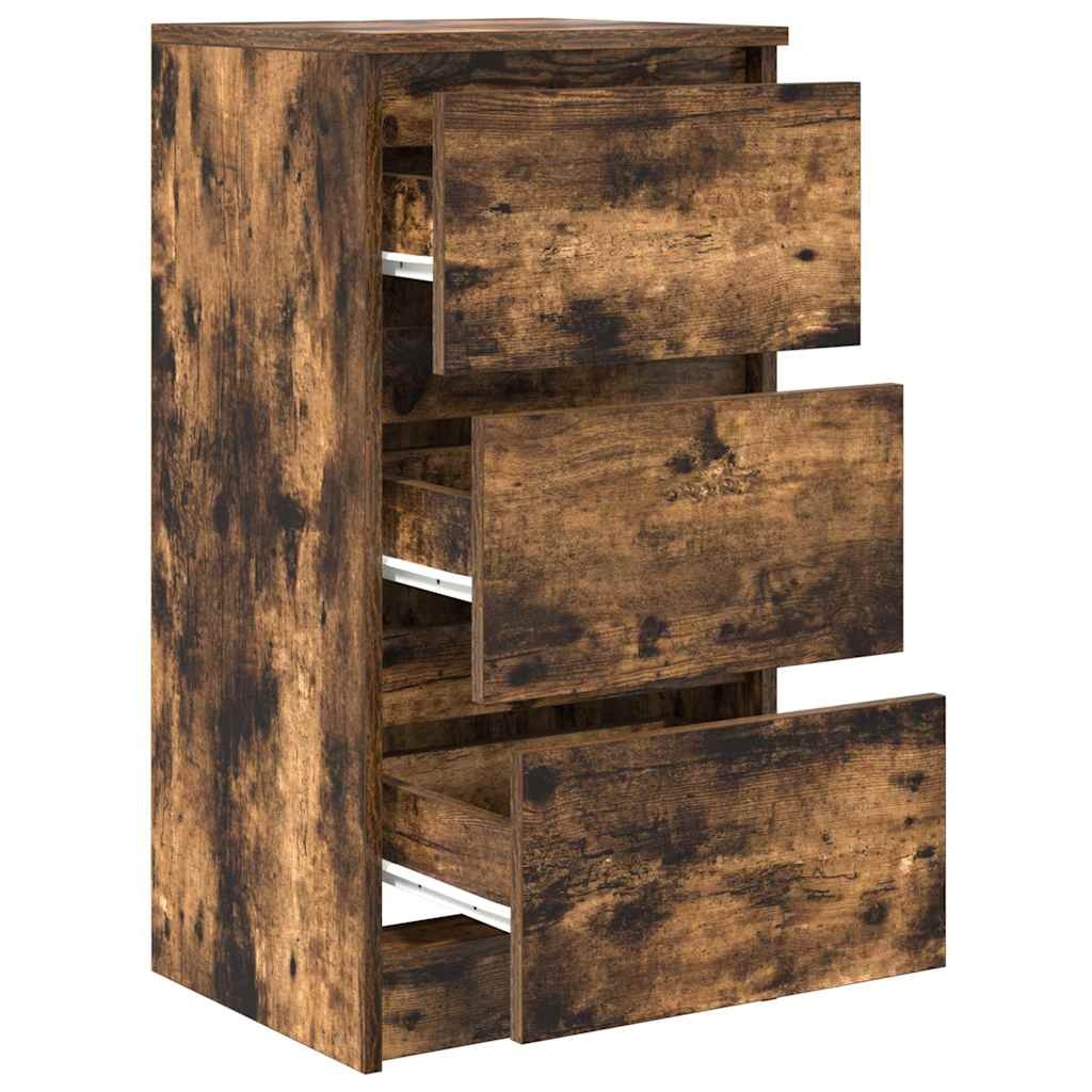 VidaXL Dressoir 37,5x35x76 cm bewerkt hout gerookt eikenkleurig