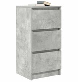 VidaXL Dressoir 37,5x35x76 cm bewerkt hout betongrijs