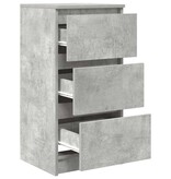 VidaXL Dressoir 37,5x35x76 cm bewerkt hout betongrijs