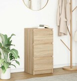 VidaXL Dressoir 37,5x35x76cm bewerkt hout sonoma eikenkleurig