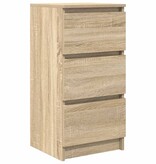 VidaXL Dressoir 37,5x35x76cm bewerkt hout sonoma eikenkleurig