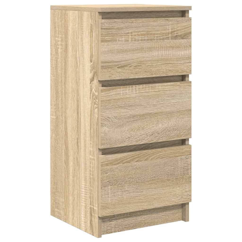 VidaXL Dressoir 37,5x35x76cm bewerkt hout sonoma eikenkleurig