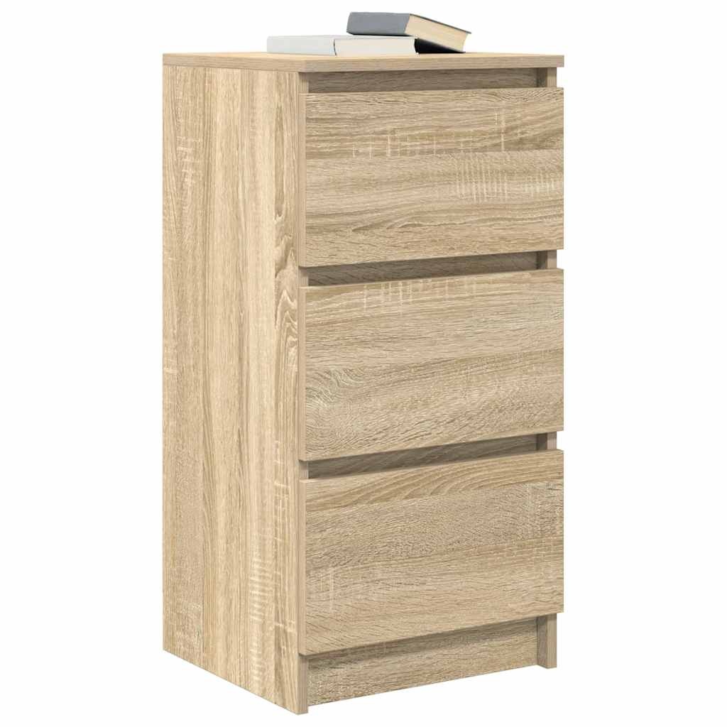VidaXL Dressoir 37,5x35x76cm bewerkt hout sonoma eikenkleurig