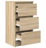 VidaXL Dressoir 37,5x35x76cm bewerkt hout sonoma eikenkleurig