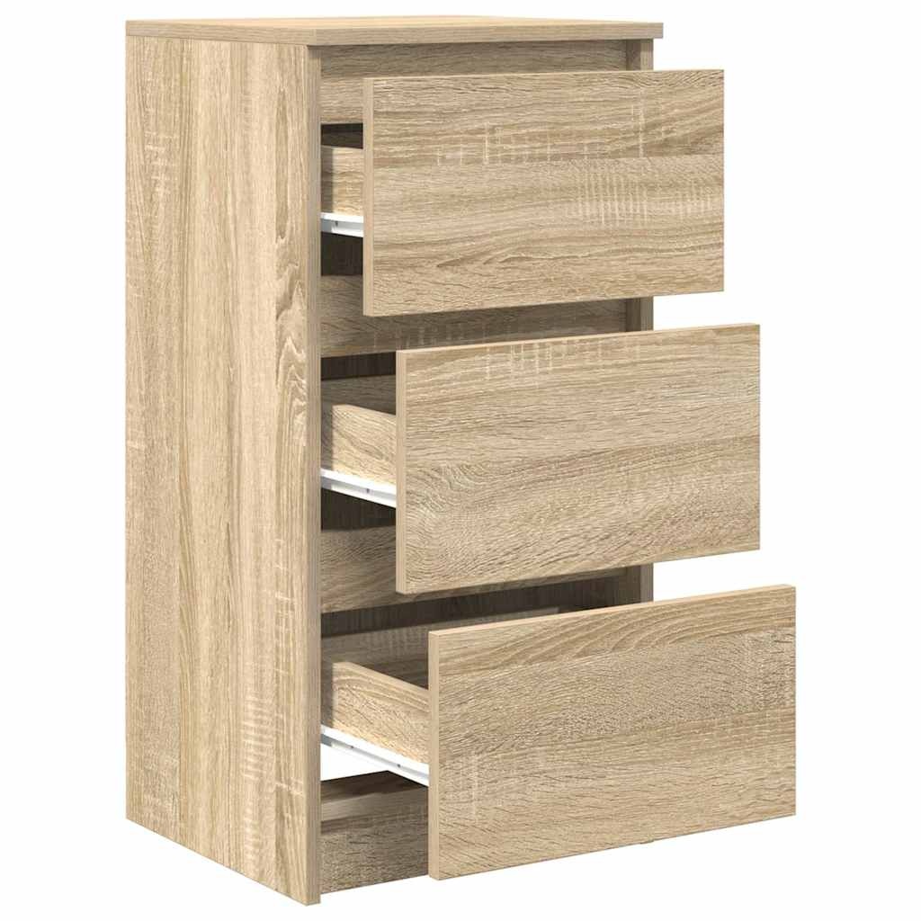 VidaXL Dressoir 37,5x35x76cm bewerkt hout sonoma eikenkleurig