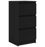 VidaXL Dressoir 37,5x35x76 cm spaanplaat zwart eikenkleurig