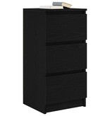 VidaXL Dressoir 37,5x35x76 cm spaanplaat zwart eikenkleurig