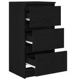 VidaXL Dressoir 37,5x35x76 cm spaanplaat zwart eikenkleurig