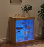 VidaXL Dressoir met LED-verlichting 60,5x37x67 cm sonoma eikenkleurig