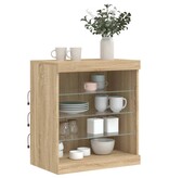 VidaXL Dressoir met LED-verlichting 60,5x37x67 cm sonoma eikenkleurig