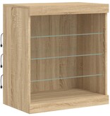 VidaXL Dressoir met LED-verlichting 60,5x37x67 cm sonoma eikenkleurig