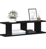 VidaXL Wandplanken 2 st 75x18x20 cm spaanplaat zwart eikenkleurig