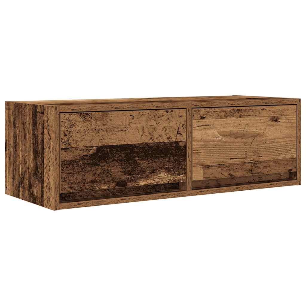 VidaXL TV-meubel 80x31x25,5 cm bewerkt hout oud houtkleurig