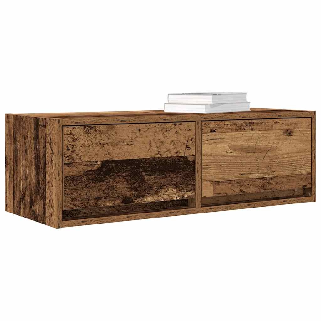 VidaXL TV-meubel 80x31x25,5 cm bewerkt hout oud houtkleurig