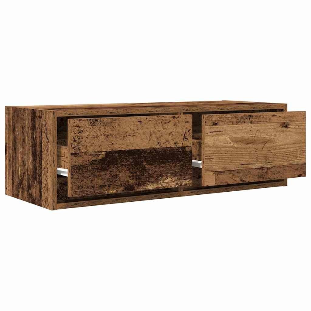 VidaXL TV-meubel 80x31x25,5 cm bewerkt hout oud houtkleurig