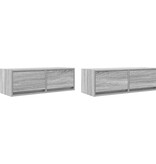 VidaXL Tv-meubelen 2 st 80x31x25,5 cm bewerkt hout grijs sonoma eiken