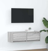 VidaXL Tv-meubel 80x31x25,5 cm bewerkt hout grijs sonoma eikenkleurig