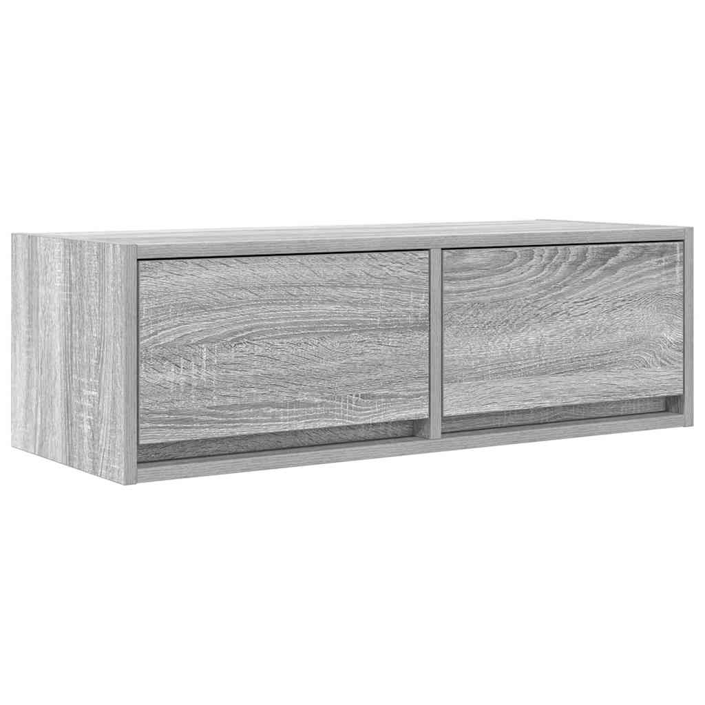 VidaXL Tv-meubel 80x31x25,5 cm bewerkt hout grijs sonoma eikenkleurig