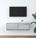 VidaXL Tv-meubel 80x31x25,5 cm bewerkt hout grijs sonoma eikenkleurig