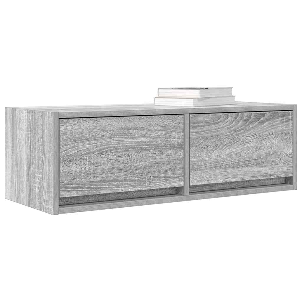 VidaXL Tv-meubel 80x31x25,5 cm bewerkt hout grijs sonoma eikenkleurig