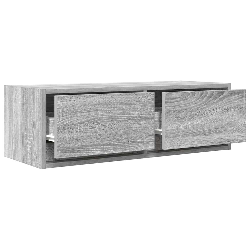 VidaXL Tv-meubel 80x31x25,5 cm bewerkt hout grijs sonoma eikenkleurig