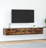 VidaXL Tv-meubelen 2 st 80x31x25,5cm bewerkt hout gerookt eikenkleurig