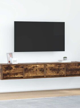 VidaXL Tv-meubelen 2 st 80x31x25,5cm bewerkt hout gerookt eikenkleurig