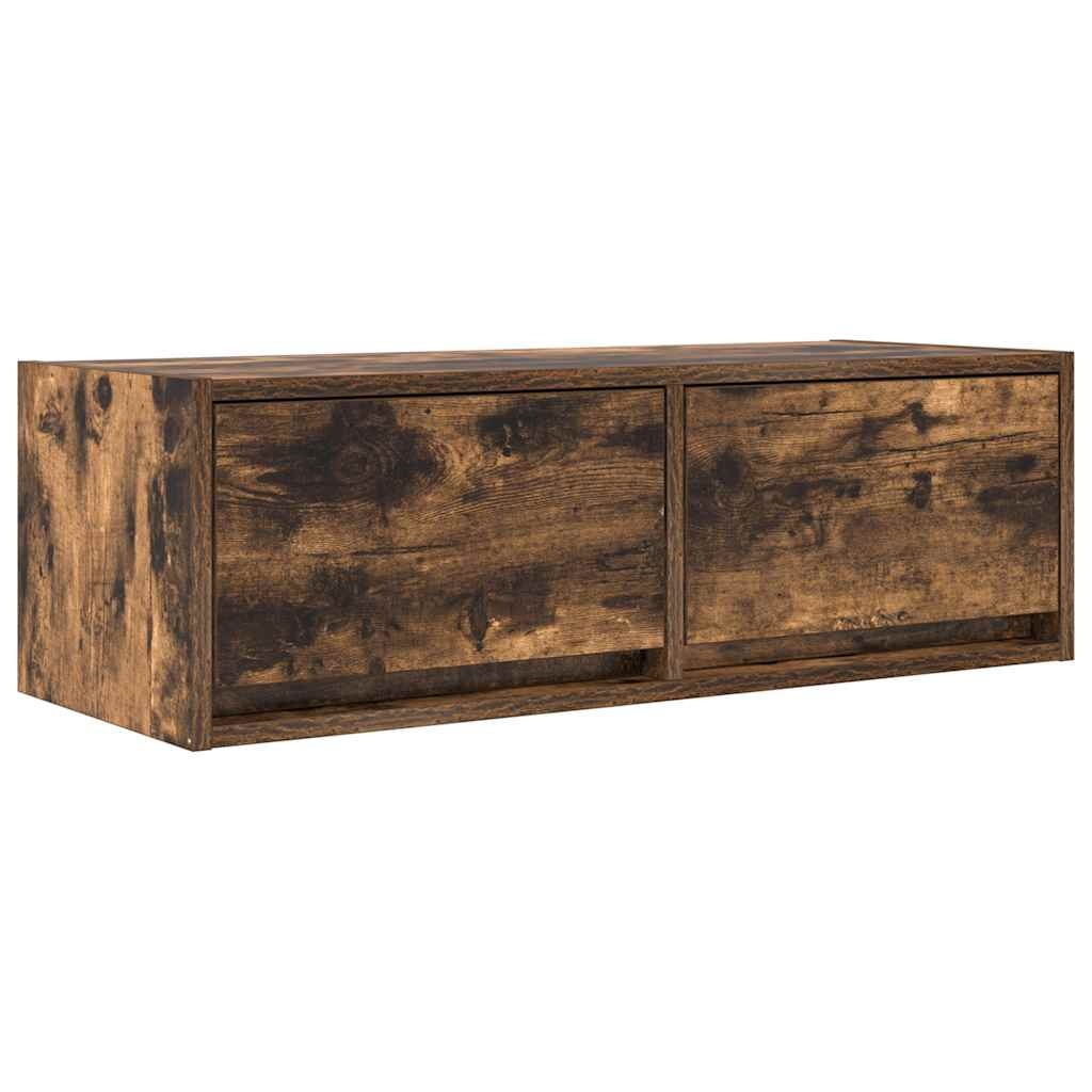 VidaXL Tv-meubel 80x31x25,5 cm bewerkt hout gerookt eikenkleurig
