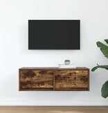 VidaXL Tv-meubel 80x31x25,5 cm bewerkt hout gerookt eikenkleurig