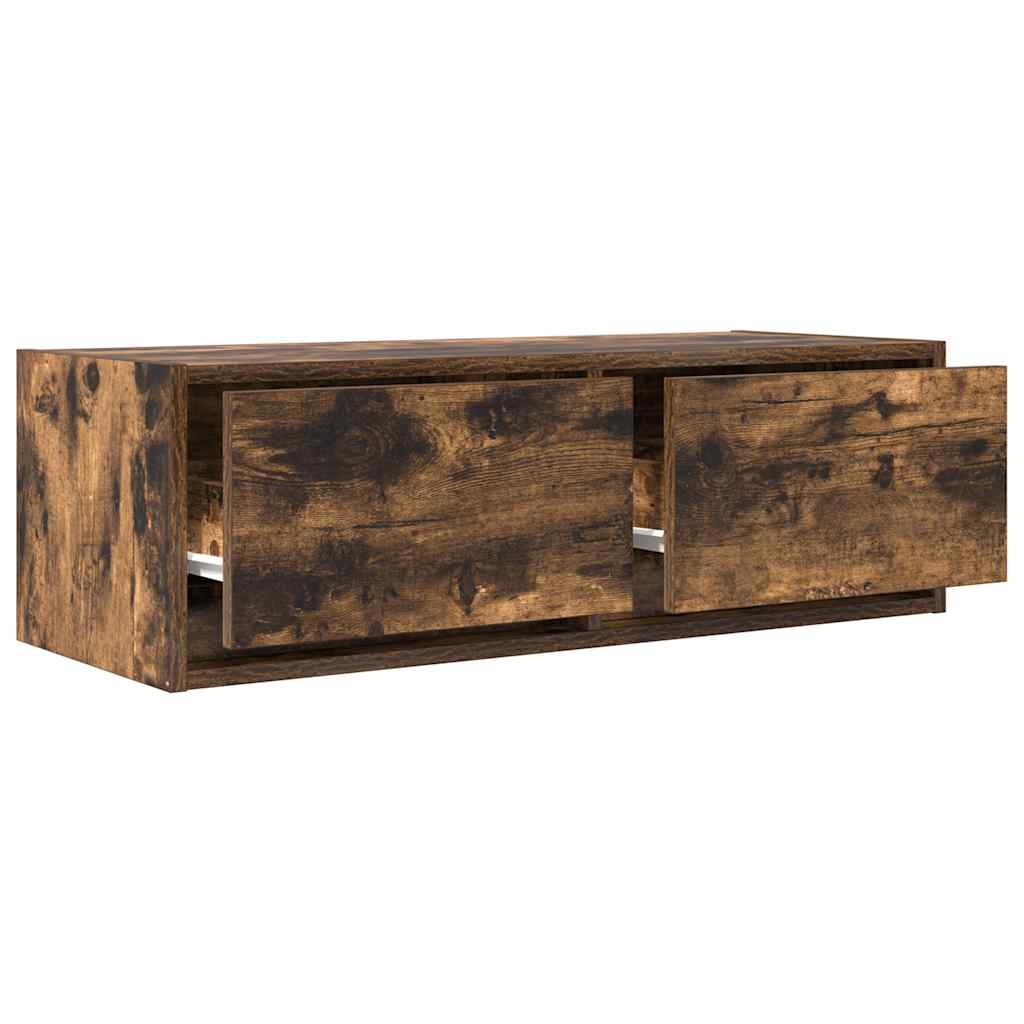VidaXL Tv-meubel 80x31x25,5 cm bewerkt hout gerookt eikenkleurig