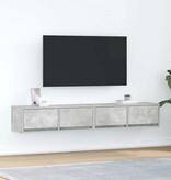 VidaXL Tv-meubels 2 st 80x31x25,5 cm bewerkt hout betongrijs