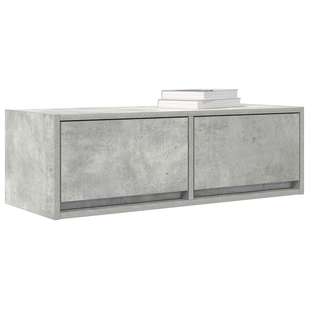 VidaXL Tv-meubels 2 st 80x31x25,5 cm bewerkt hout betongrijs