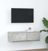 VidaXL Tv-meubel 80x31x25,5 cm bewerkt hout betongrijs