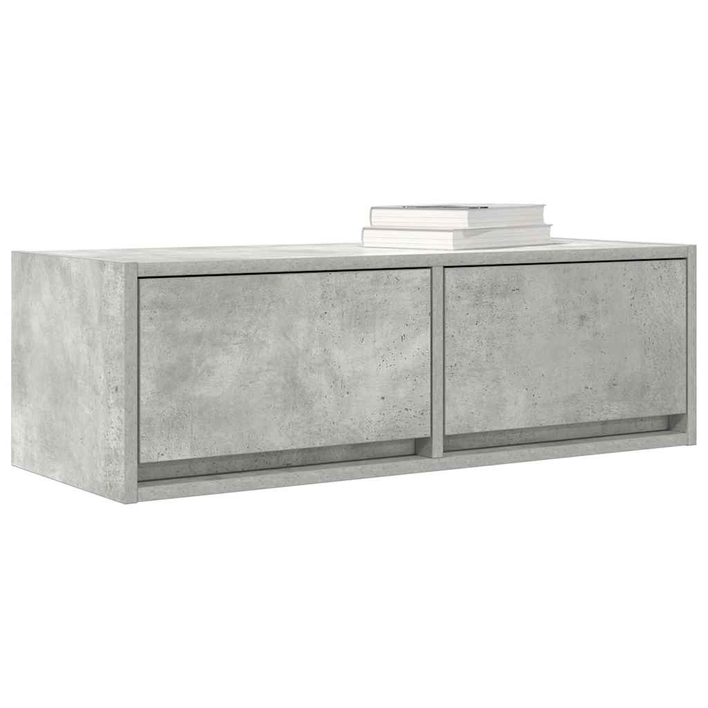 VidaXL Tv-meubel 80x31x25,5 cm bewerkt hout betongrijs