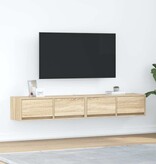 VidaXL Tv-meubels 2 st 80x31x25,5 cm bewerkt hout sonoma eikenkleurig