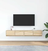 VidaXL Tv-meubels 2 st 80x31x25,5 cm bewerkt hout sonoma eikenkleurig