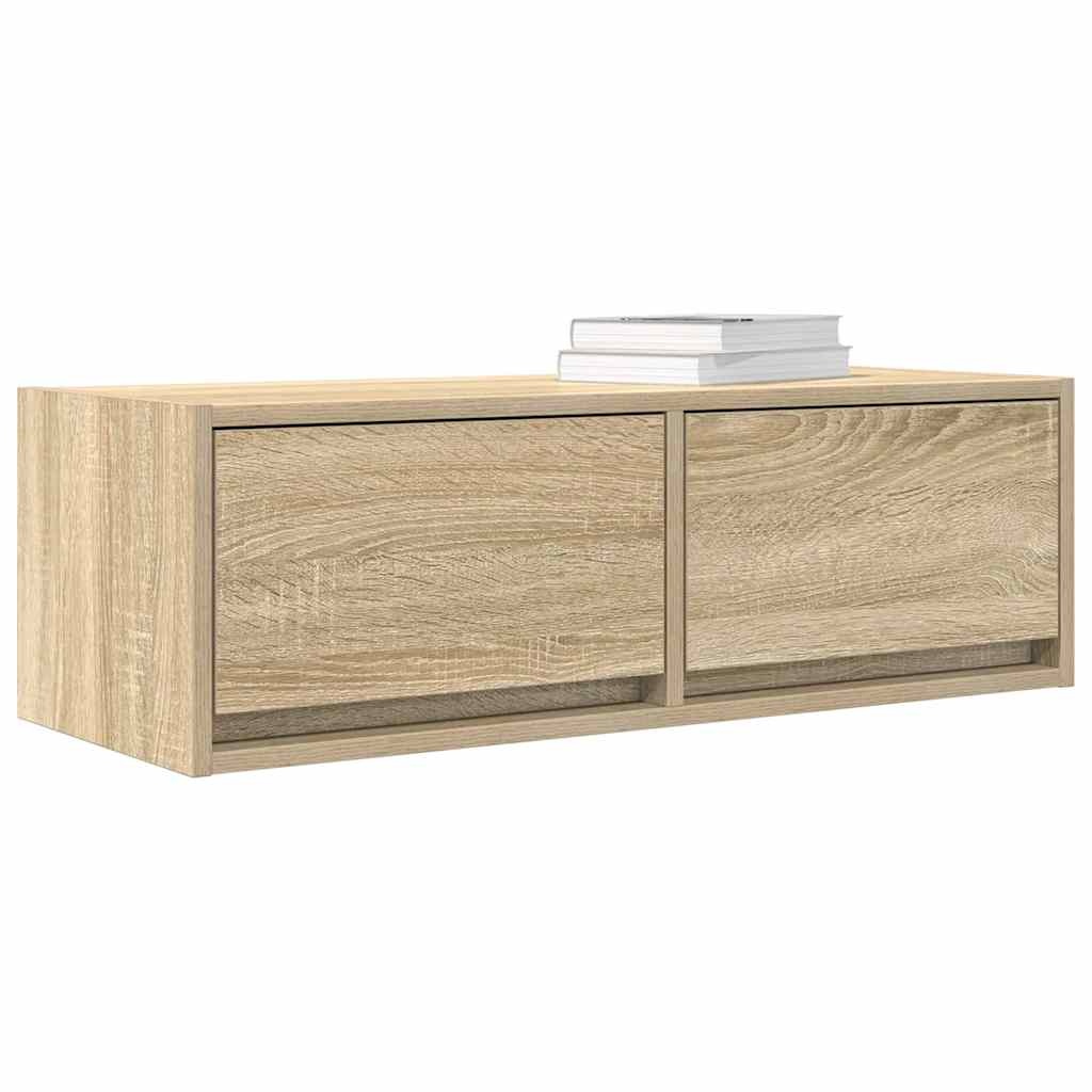 VidaXL Tv-meubel 80x31x25,5 cm bewerkt hout sonoma eikenkleurig