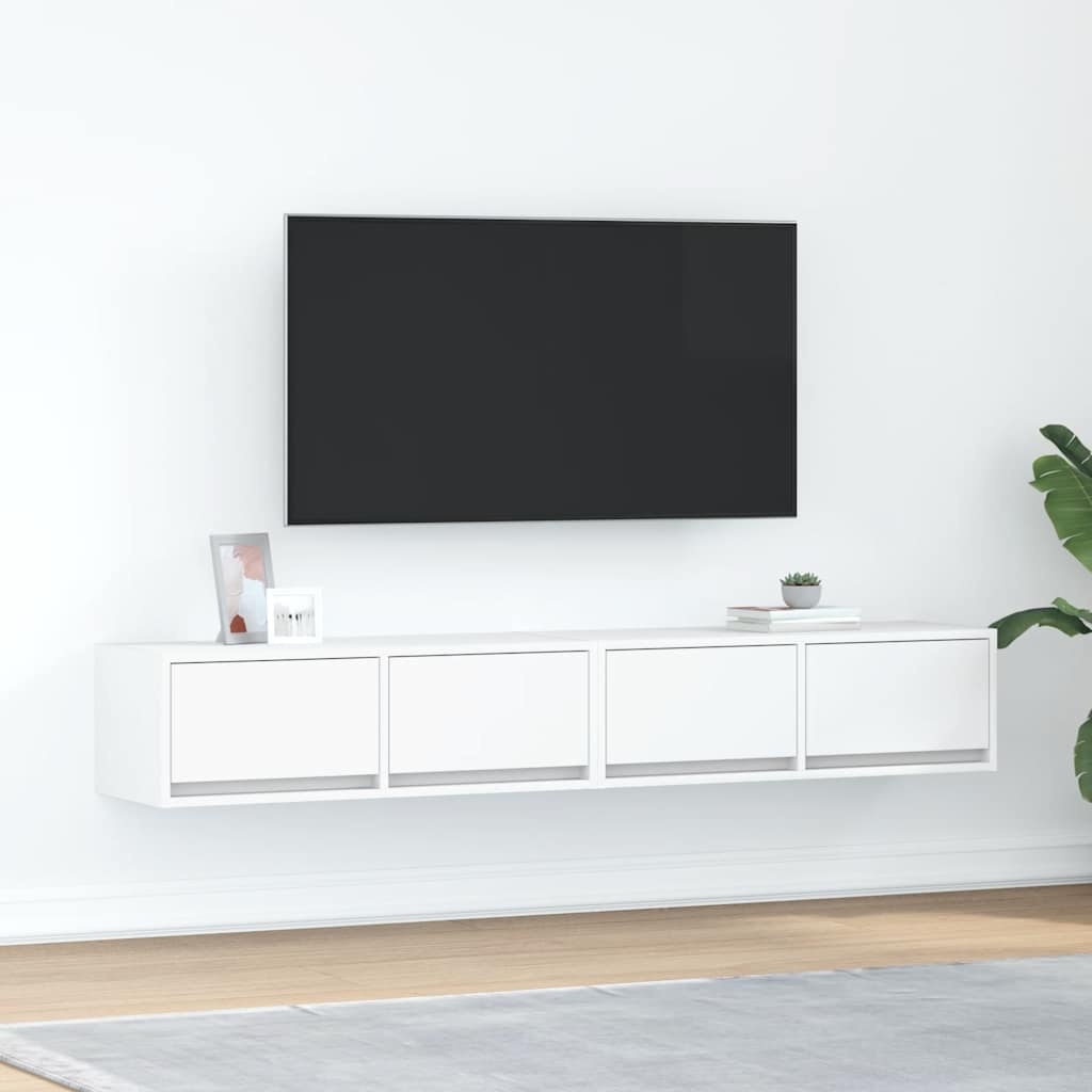 VidaXL Tv-meubelen 2 st 80x31x25,5 cm bewerkt hout wit