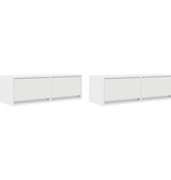 VidaXL Tv-meubelen 2 st 80x31x25,5 cm bewerkt hout wit