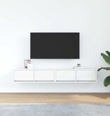 VidaXL Tv-meubelen 2 st 80x31x25,5 cm bewerkt hout wit