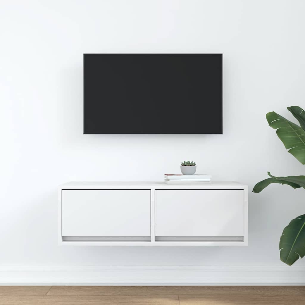VidaXL TV-meubel 80x31x25,5 cm bewerkt hout wit