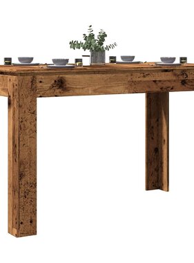 VidaXL Eettafel 120x60x76 cm bewerkt hout oud houtkleurig