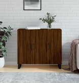 VidaXL Dressoir 90x34x80 cm bewerkt hout bruin eikenkleur