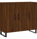 VidaXL Dressoir 90x34x80 cm bewerkt hout bruin eikenkleur