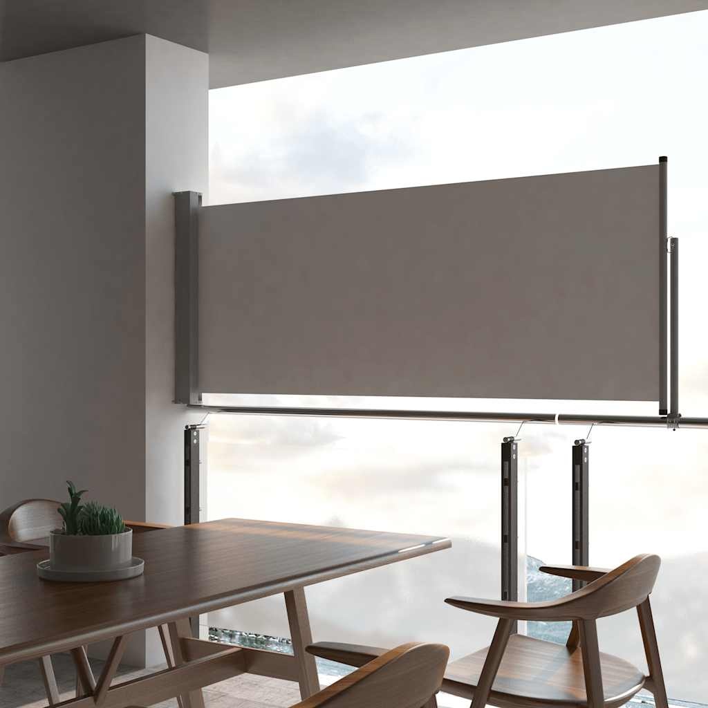 VidaXL Tuinscherm uittrekbaar 100x300 cm grijs